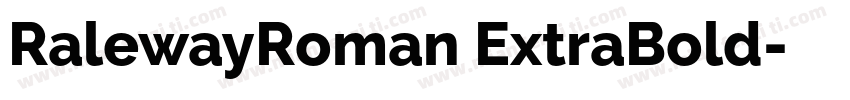 RalewayRoman ExtraBold字体转换
